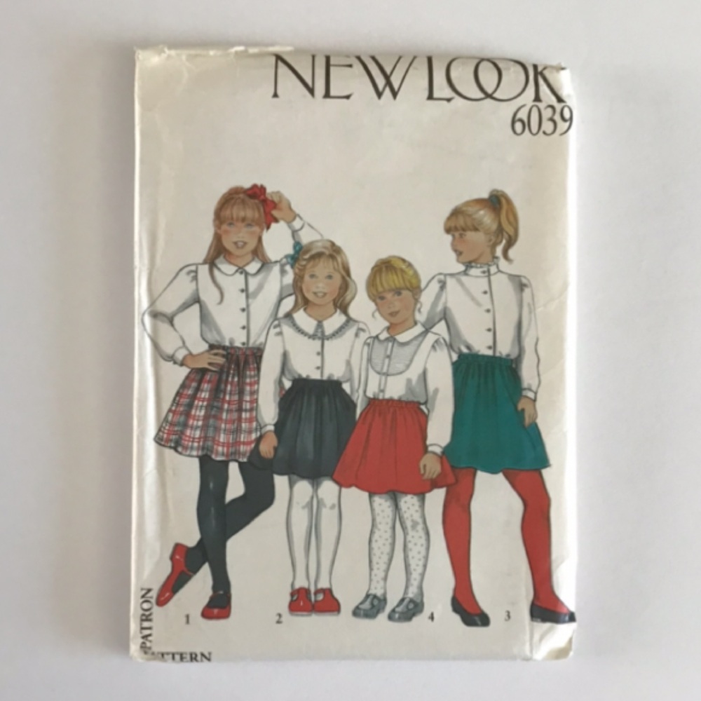 🧵3for12🧵 VTG New Look Pattern 6039 Child’s Blouse Skirt